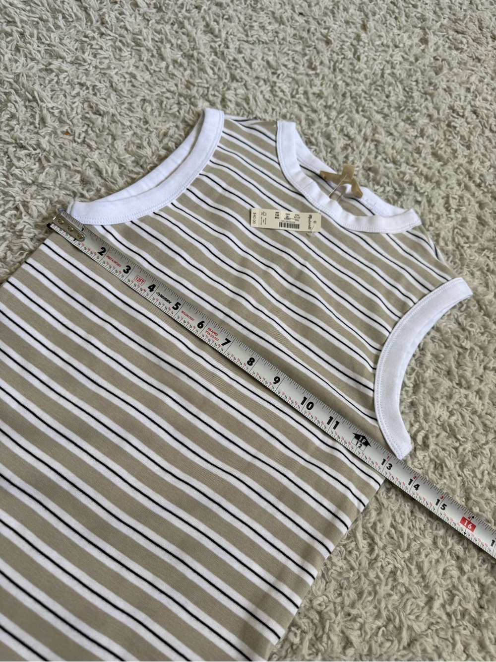 Madewell The '90s Shell Tank in Compact Cotton Sz XXS NWT $40 - Picture 4 of 8